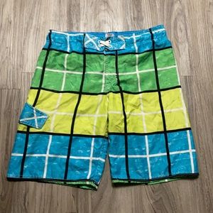 Multicolor swim trunks